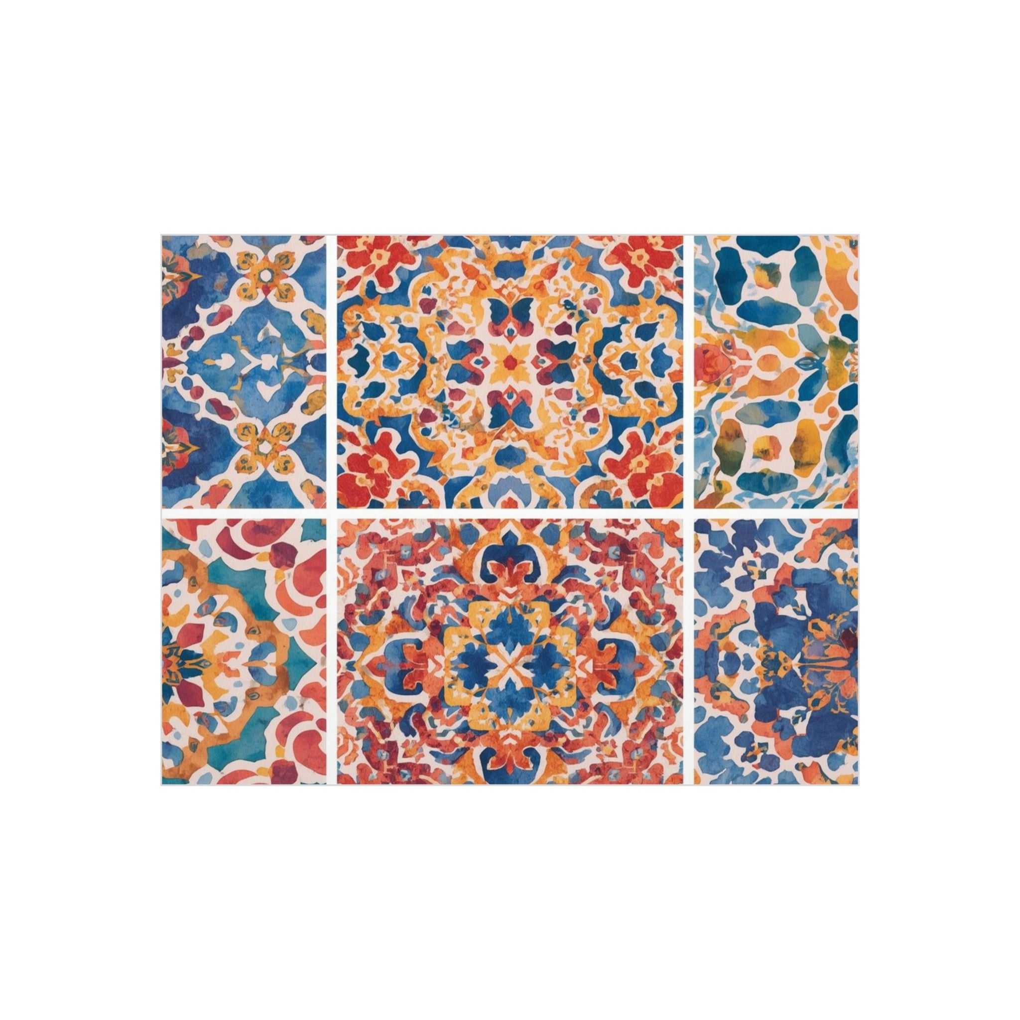 Colorful Foam Board Wall Art Tile Pattern Inspired Gift - Rosetta Creative Boutique